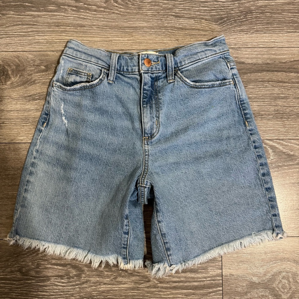 Universal Thread High Rise Vintage Straight Cotton Blend Shorts Size 2